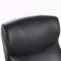 Кресло офисное PREMIUM "Total HD-006", НАГРУЗКА до 180 кг, экокожа, хром, черное