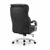Кресло офисное PREMIUM "Pride HD-100", НАГРУЗКА до 250 кг, натуральная кожа, черное