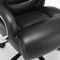 Кресло офисное PREMIUM "Pride HD-100", НАГРУЗКА до 250 кг, натуральная кожа, черное