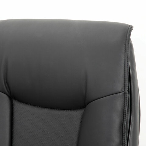 Кресло офисное PREMIUM "Work EX-513", экокожа, черное