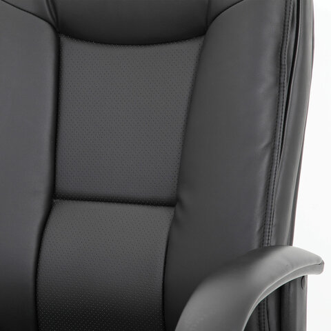 Кресло офисное PREMIUM "Work EX-513", экокожа, черное