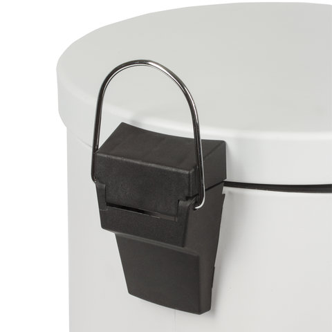 Ведро-контейнер для мусора (урна) с педалью "Classic", 20 л, белое, глянцевое, металл, со съемным внутренним ведром