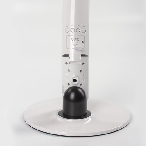 Светильник настольный BR-898A, на подставке, светодиодный, 10 Вт, часы, календарь, термометр, белый