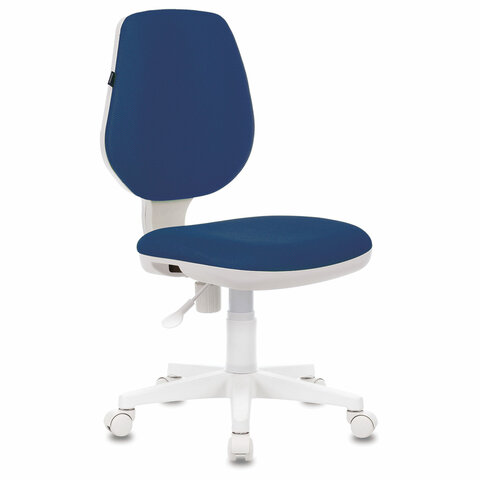 Кресло "Fancy MG-201W", без подлокотников, пластик белый, синее