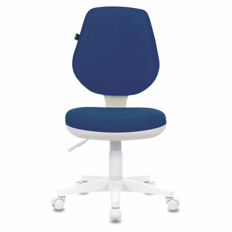 Кресло "Fancy MG-201W", без подлокотников, пластик белый, синее