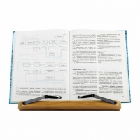Подставка для книг и планшетов бамбуковая резная, 28х20 см, регулируемый угол