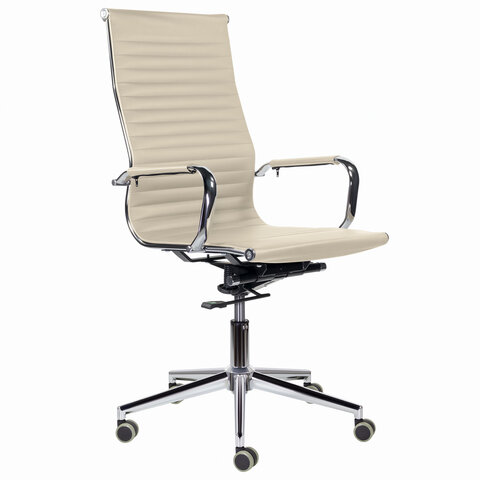 Кресло офисное PREMIUM "Intense EX-531", экокожа, хром, бежевое