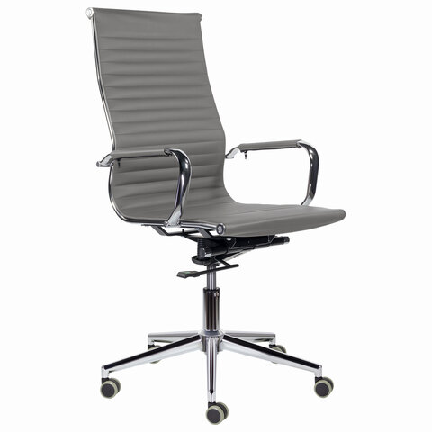 Кресло офисное PREMIUM "Intense EX-531", экокожа, хром, темно-серое