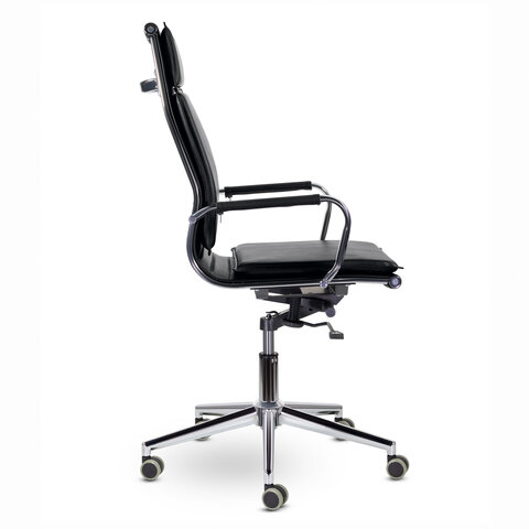 Кресло офисное PREMIUM "Kayman EX-532", экокожа, хром, черное