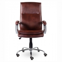 Кресло офисное PREMIUM "Cuba EX-542", экокожа, коричневое