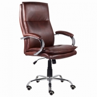 Кресло офисное PREMIUM "Cuba EX-542", экокожа, коричневое