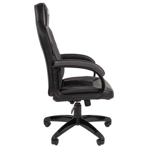 Кресло компьютерное "Tanto GM-171", ткань TW/экокожа, черное/серое