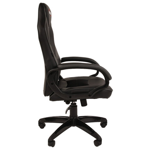 Кресло компьютерное "Accent GM-161", ткань TW/экокожа, черное/серое