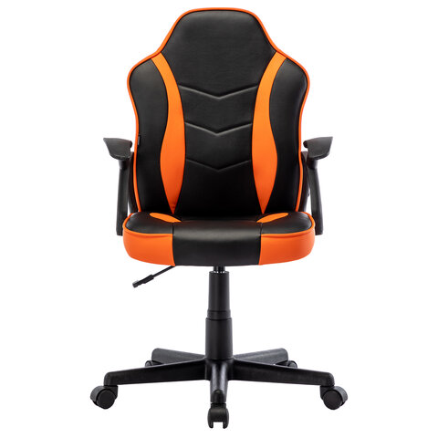 Кресло компьютерное "Shark GM-203", экокожа, черное/оранжевое