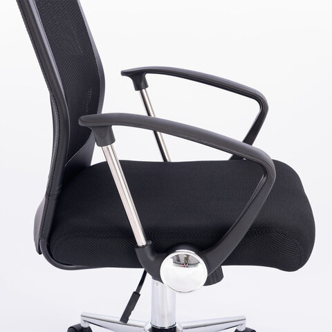 Кресло офисное "Flight R EX-541", хром, ткань TW, сетка, черное