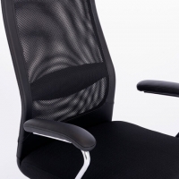 Кресло офисное "Flight EX-540", хром, ткань TW, сетка, черное