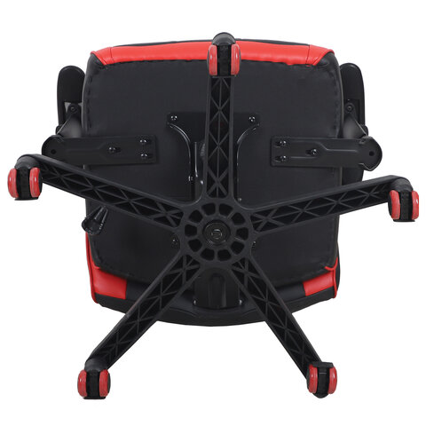 Кресло компьютерное "Storm GM-006", регулируемые подлокотники, экокожа, черное/красное