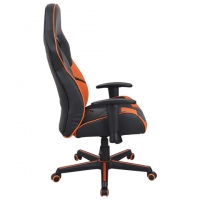 Кресло компьютерное "Storm GM-006", регулируемые подлокотники, экокожа, черное/оранжевое