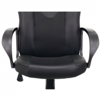 Кресло компьютерное "Game GM-017", экокожа/ткань, черное