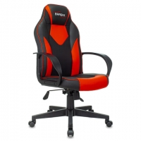 Кресло компьютерное "Game GM-017", экокожа/ткань, черное/красное