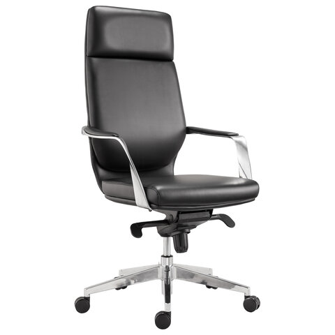 Кресло офисное PREMIUM "Resonance EX-755", мультиблок, алюминий, экокожа, черное
