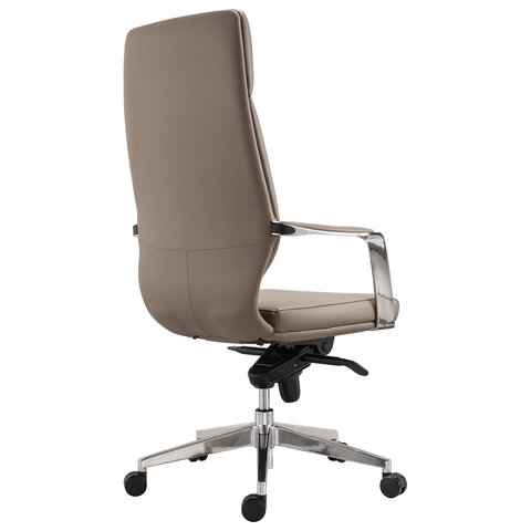 Кресло офисное PREMIUM "Resonance EX-755", мультиблок, алюминий, экокожа, бежевое