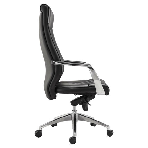 Кресло офисное PREMIUM "Sonata EX-754", мультиблок, алюминий, экокожа, черное