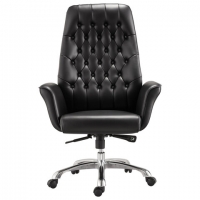 Кресло офисное PREMIUM "Legacy EX-750", синхромеханизм, алюминий, экокожа, серое