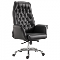 Кресло офисное PREMIUM "Legacy EX-750", синхромеханизм, алюминий, экокожа, серое