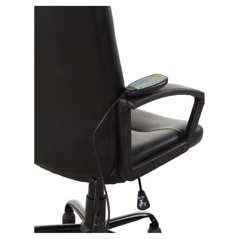Кресло офисное "Device MS-002", 4 массажных модуля, экокожа, черное