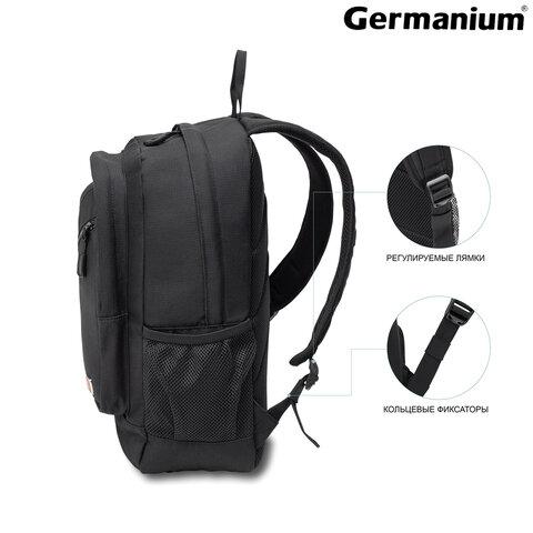 Рюкзак "S-09" универсальный, с отделением для ноутбука, уплотненная спинка, черный, 44х30х14 см