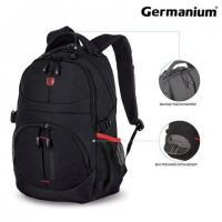 Рюкзак "S-06" универсальный, уплотненная спинка, облегченный, черный, 46х32х15 см